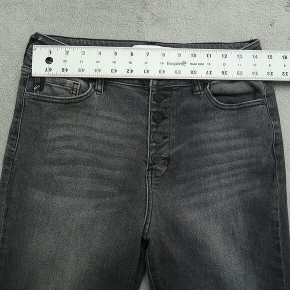 KanCan Jeans Junior's Size 11/29 Gray High-Rise Bootcut Denim 31" Inseam Stretch - Picture 16 of 16